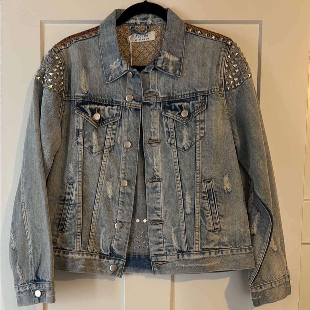 Auguste The Label Blue Studded Jean Jacket